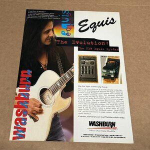 Craig Chaquico - Washburn Equis - 1996 Print Advertisement